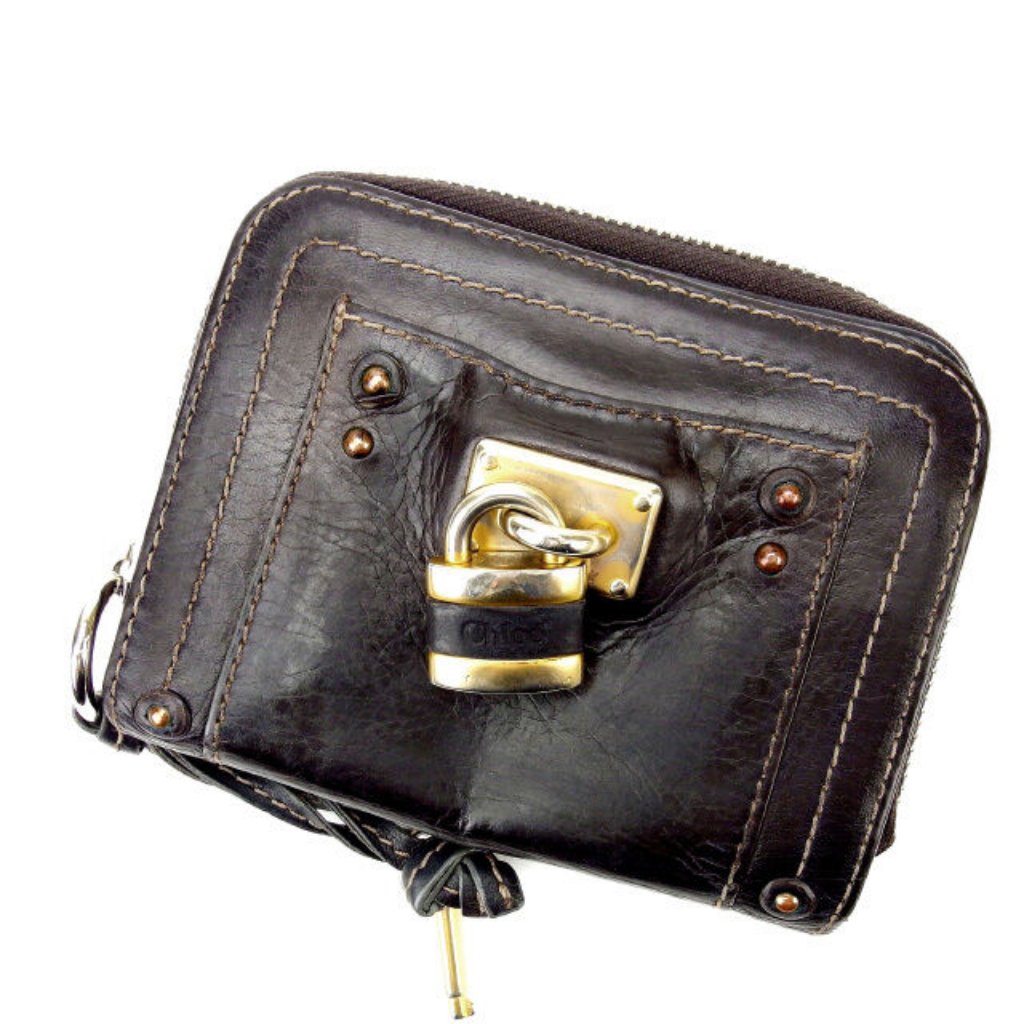 Chloe Wallet Purse Bifold Brown Woman Authentic Used